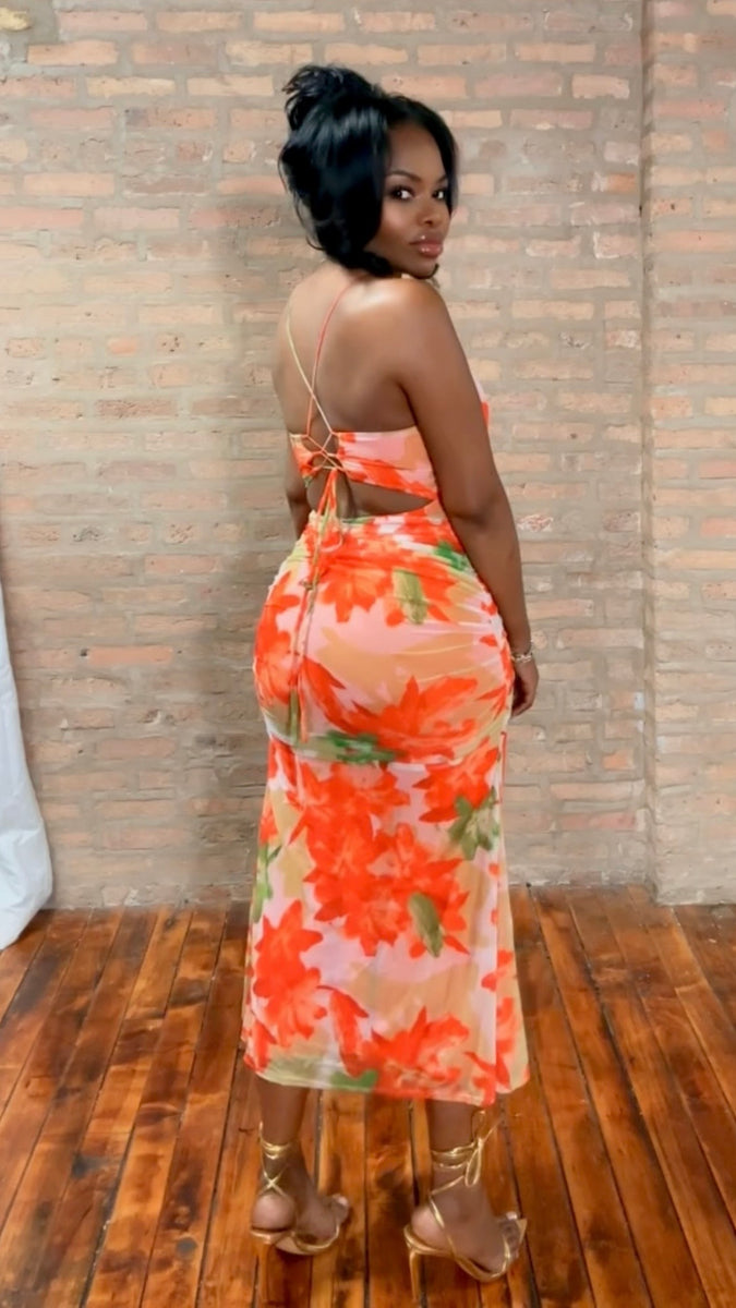 light mint green dress Strappy Open-Back Long Prom Dress with Empire Waist Mint / XLarge