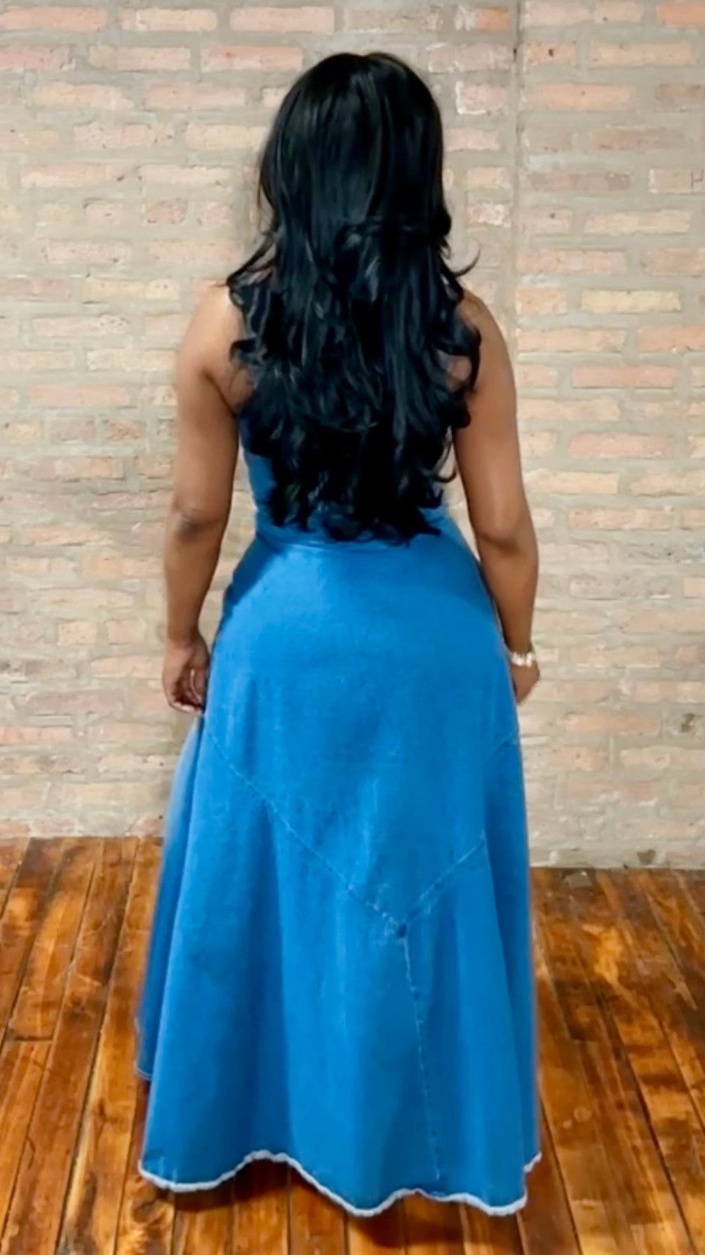 Denim Dreams Maxi Dress Thrifty Girl Online Denim Dreams Maxi Dress Thrifty Girl Online