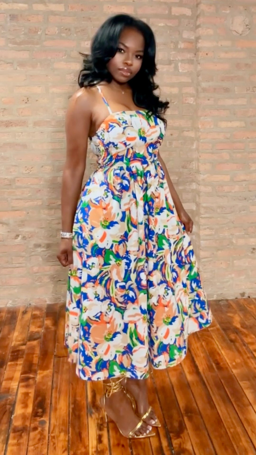 Floral Midi Dress – Thrifty Girl Online