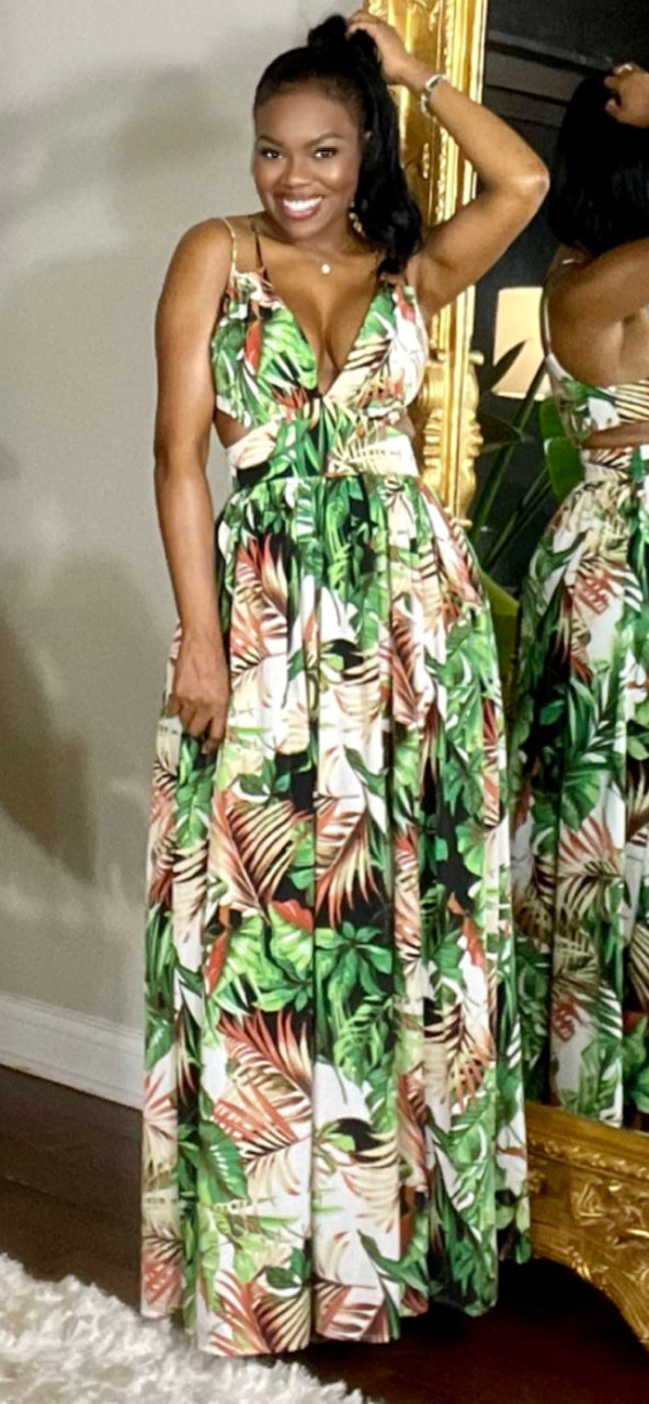 Tropical Maxi Dress – Thrifty Girl Online